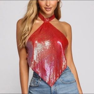 Chain Mail Halter Top